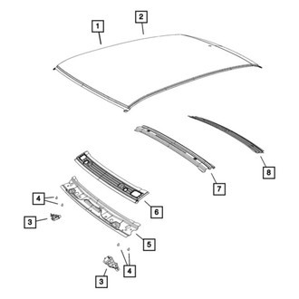 Mopar® 68158736AA - Front Roof Header