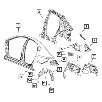 Dodge OE - Right Uniside Reinforcement