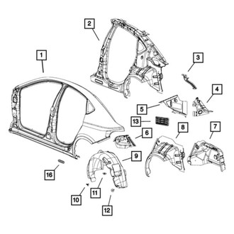 Dodge OE - Right Uniside Reinforcement