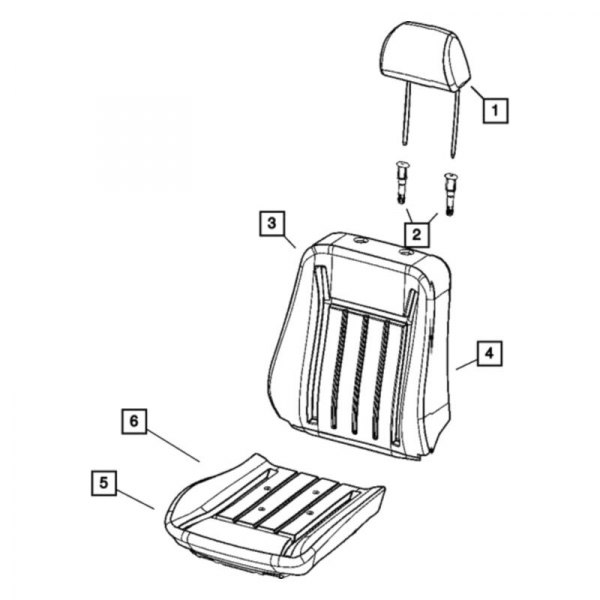 Mopar® - Driver Side Seat Back Foam