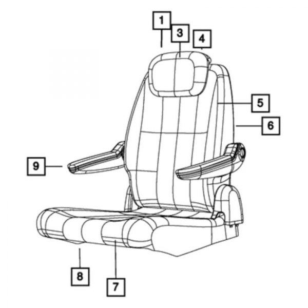 Mopar® - Headrest Folding Mechanism