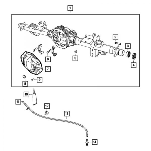 Mopar® 68170795AC - Rear Axle Assembly