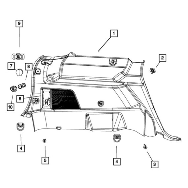 Mopar® 68193348AA - Cargo Tie Down Loop