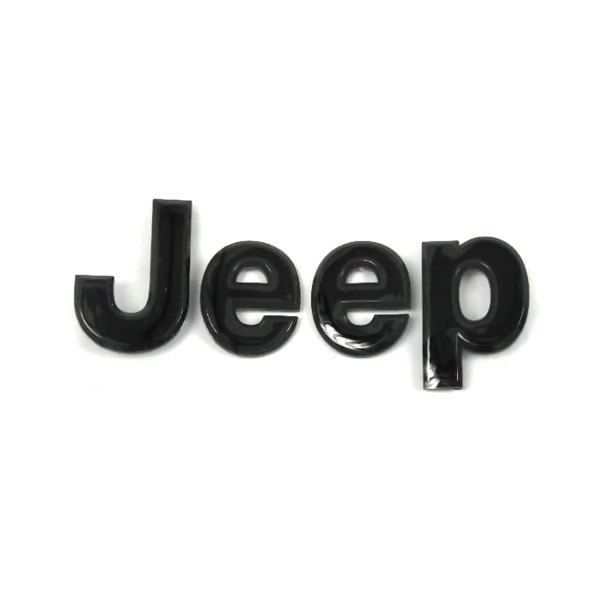 Mopar® - "Jeep" Nameplate Gloss Black Hood Emblem