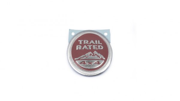 Mopar® - "Trail Rated 4 x 4" Medallion Chrome/Red Front Fender Emblem