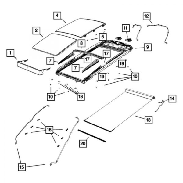 Mopar® - Sunroof Frame