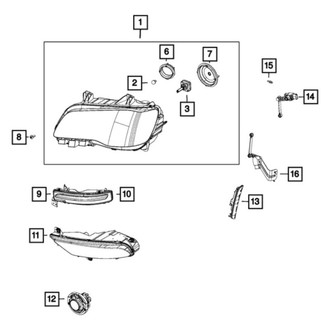 Mopar® - Passenger Side Replacement Headlight