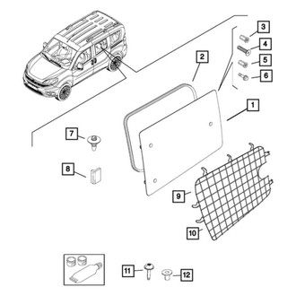 Ram OE - Sliding Door Glass Bolt