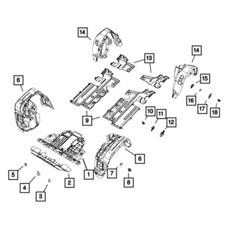 Fiat OE - Quarter Panel Splash Shield Clip
