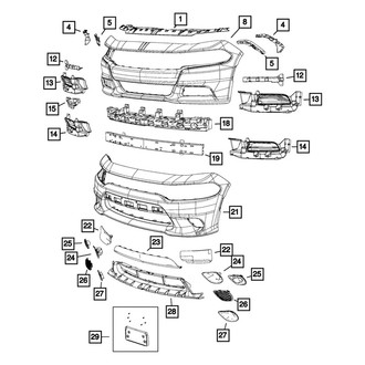 Mopar® - Front License Plate Bracket