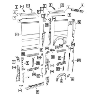 Ram OE - Left Center Body C-Pillar Reinforcement
