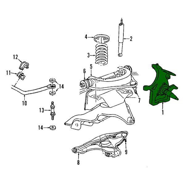 Mopar® - Front Driver Side Steering Knuckle