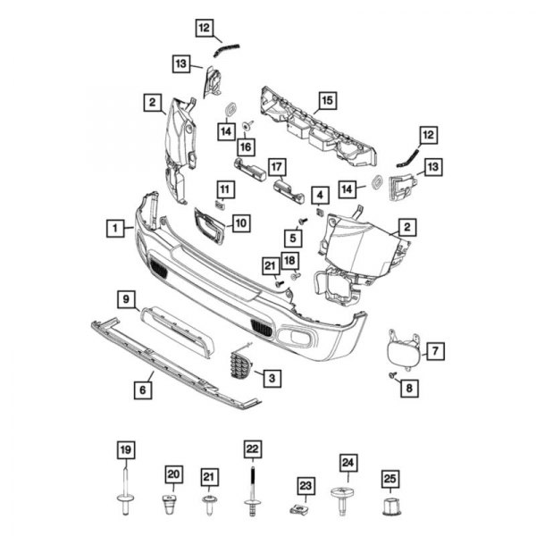 Mopar® - Front Fog Light Clip