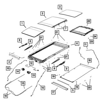 Mopar® - Sunroof Glass