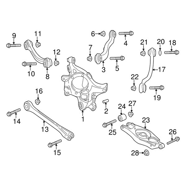 Mopar® 68229216AB - Rear Passenger Side Lower Control Arm