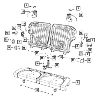 Mopar® - Driver Side Lower Seat Bracket