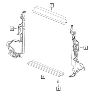 Chrysler OE - Front Left Radiator Support Baffle