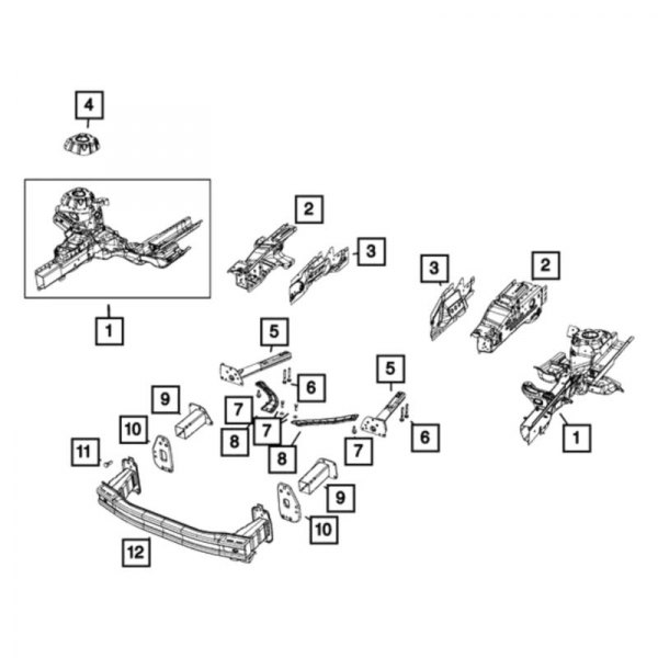 Mopar® 68242523AC - Upper Load Path Beam