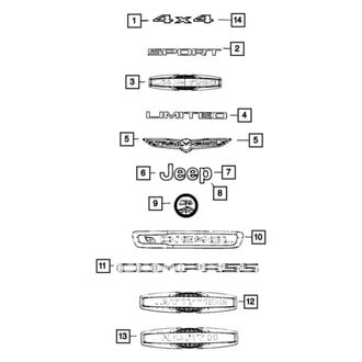 Jeep OE - Front Hood Emblem