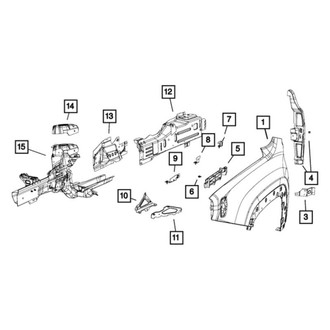 Jeep OE - Rear Left Lower Fender Bracket