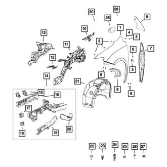 Mopar® - Front Driver Side Fender Bracket