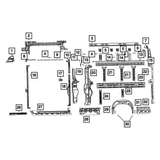 Ram OE - Left Inner Body C-Pillar Reinforcement