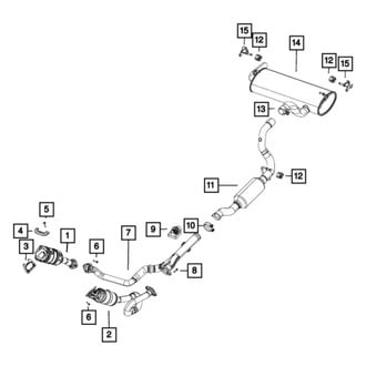 Jeep OE - Front Exhaust Crossover Pipe