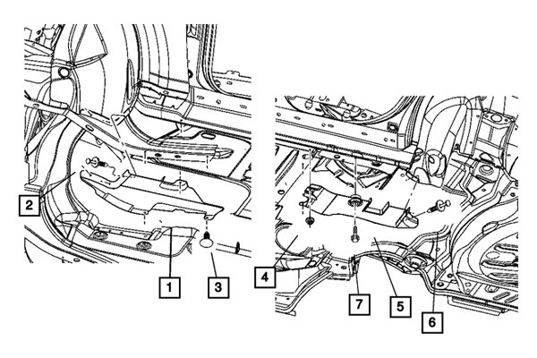 Mopar® 68253236AC - Front Passenger Side Splash Shield