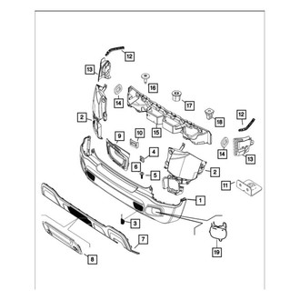 Jeep OE - Rear Right Blind Spot Detection System Warning Sensor Bracket