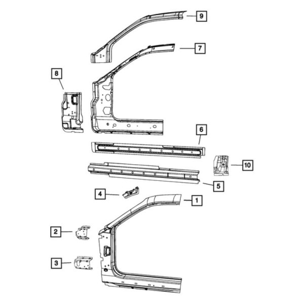 Mopar® - Body Side Aperture Front Reinforcement