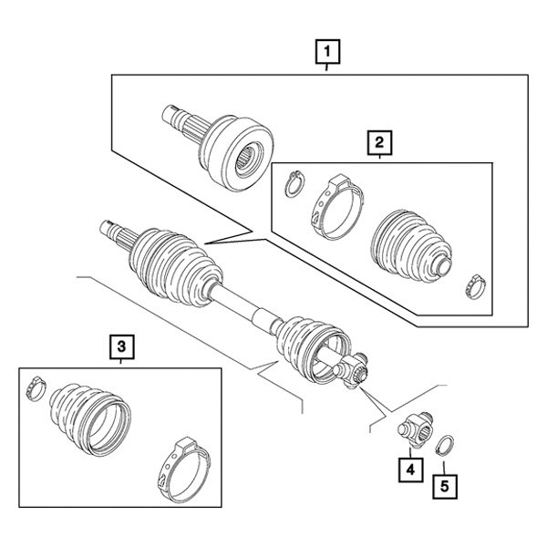 Mopar® 68263496AA Front CV Joint