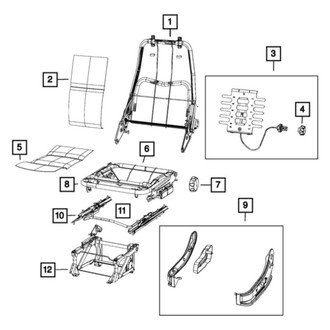 Ram OE - Front Left Seat Back Frame