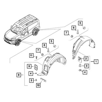 Ram OE - Rear Left Quarter Panel Splash Shield