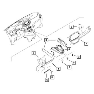 Ram OE - Left Instrument Panel Trim Panel Bracket