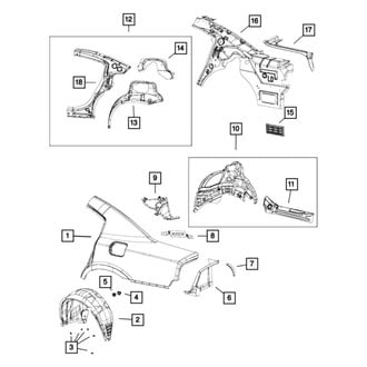 Dodge OE - Rear Right Quarter Panel Reinforcement