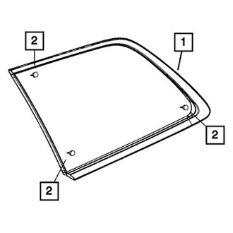 Jeep OE - Rear Right Quarter Glass