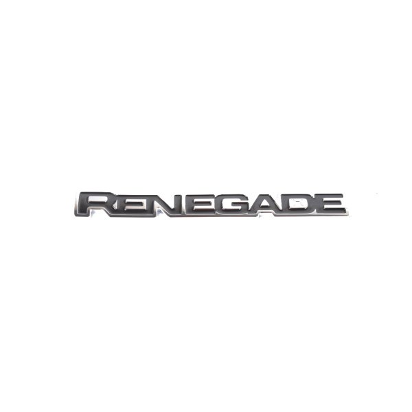 Mopar® - "Renegade" Nameplate Black/Chrome Left Side Door Emblem
