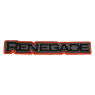 Mopar® - "Renegade" Nameplate Black/Red Right Side Door Emblem
