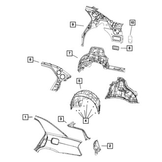 Chrysler OE - Left Body C-Pillar Reinforcement