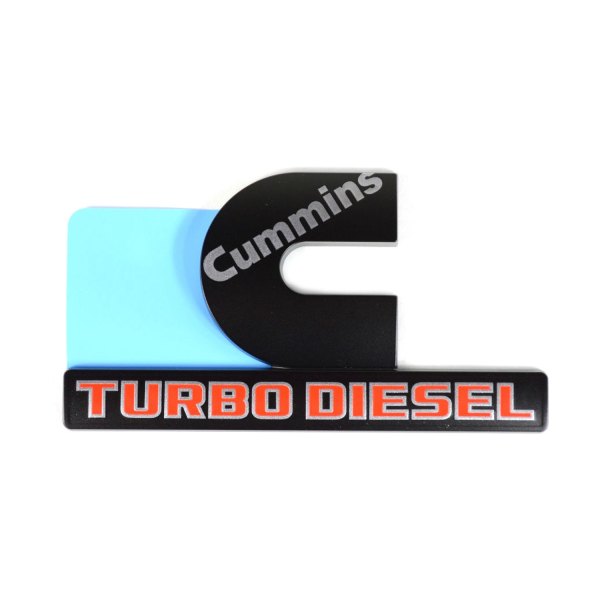 Mopar® - "C Cummins Turbo Diesel" Nameplate Black/Red Front Fender Emblem