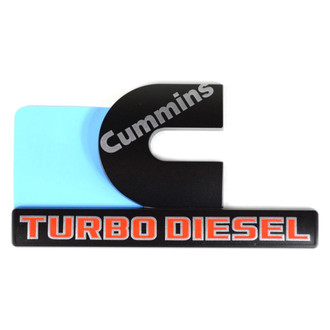 Mopar® - "C Cummins Turbo Diesel" Nameplate Black/Red Front Fender Emblem