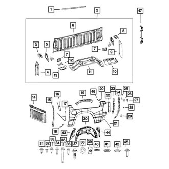 Ram OE - Front Right Lower Truck Bed Panel Brace