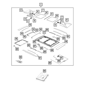 Jeep OE - Right Sunroof Guide Jaw