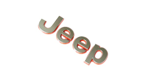 Mopar® - "Jeep" Nameplate Bronze/Red Hood Emblem