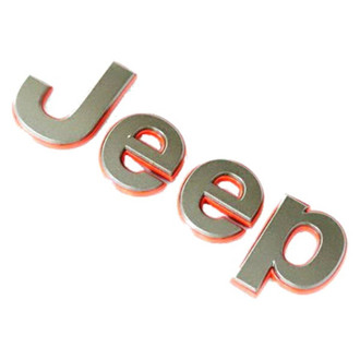 Mopar® - "Jeep" Nameplate Bronze/Red Hood Emblem