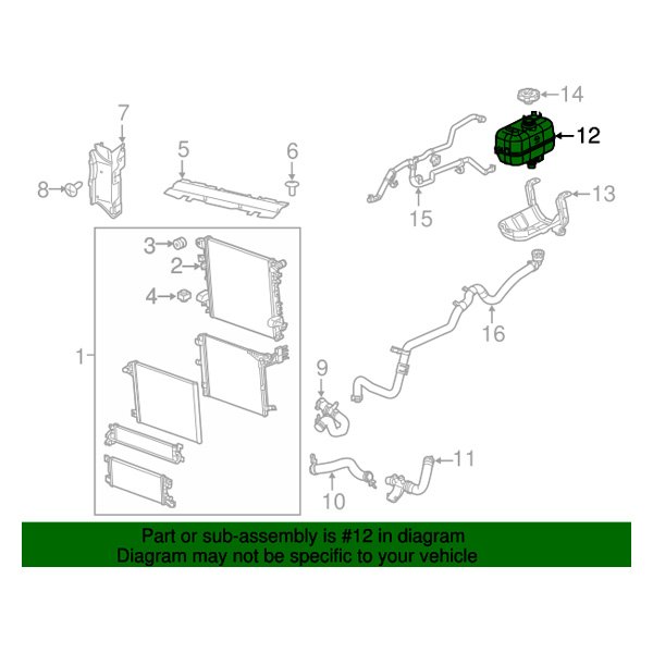 Mopar® - Engine Coolant Reservoir Scheme