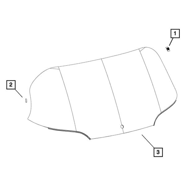 Jeep OE 68291110AD Rear Liftgate Glass