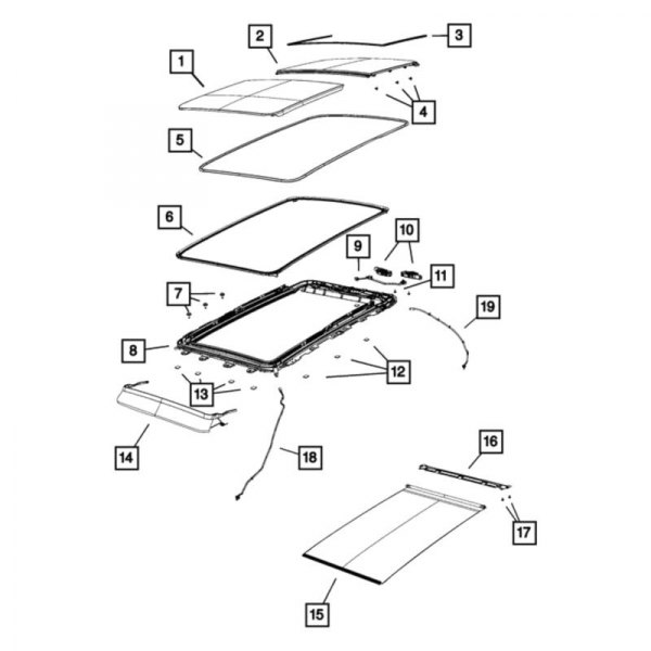 Sunroof Glass Screw