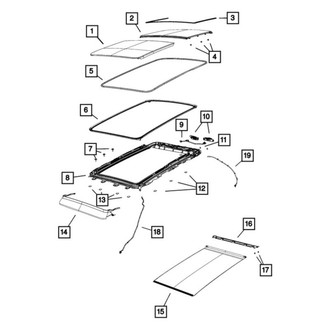 Ram OE - Rear Sunroof Glass Screw
