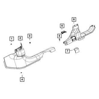 Jeep OE - Right Seat Belt Anchor Plate Cover Bracket